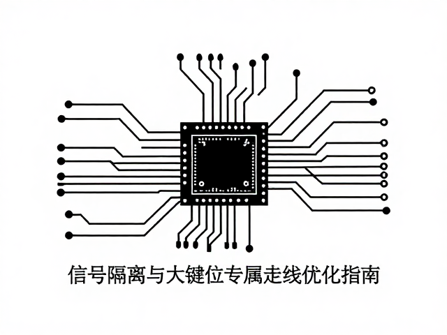 卫星轴焊盘电路设计,信号隔离与大键位专属走线优化指南