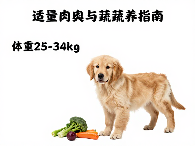 金毛犬产地科普,体重25-34kg幼犬适量肉类与蔬菜喂养指南