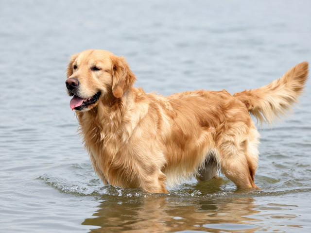 金毛犬产地哪里的好?游泳接球显匀称强壮体格