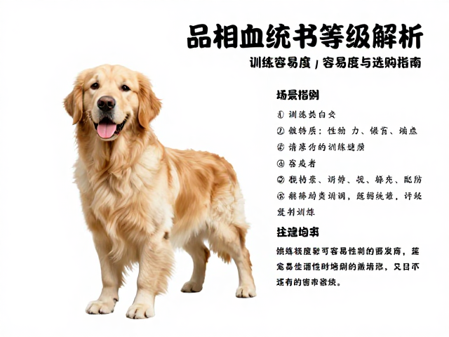 英系金毛品相血统书等级解析，训练容易度与选购指南