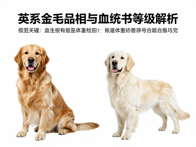 英系金毛品相与血统书等级解析,体重差异对健康的影响