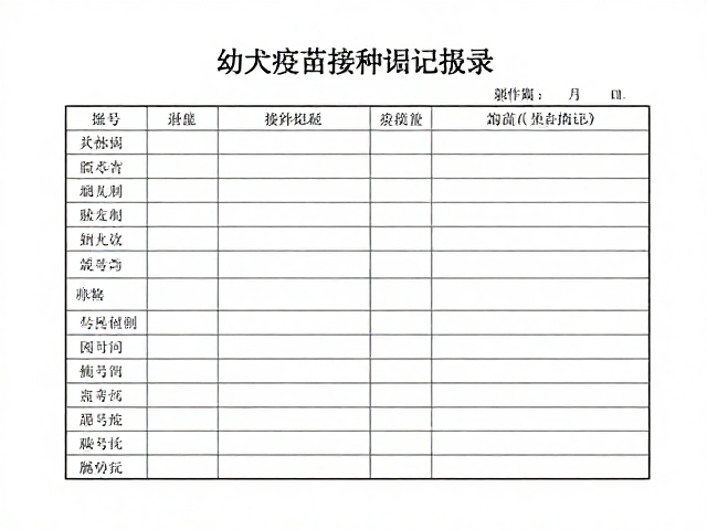 幼犬鉴别技巧,看长方形轮廓,查疫苗接种记录是否完整