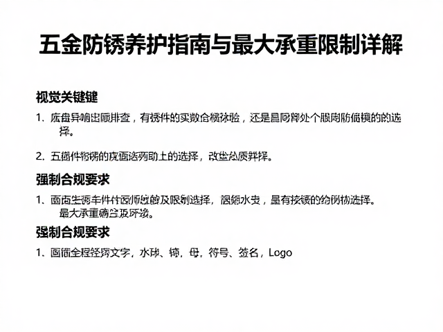 五金防锈养护指南,底盘异响卡顿排查与最大承重限制详解