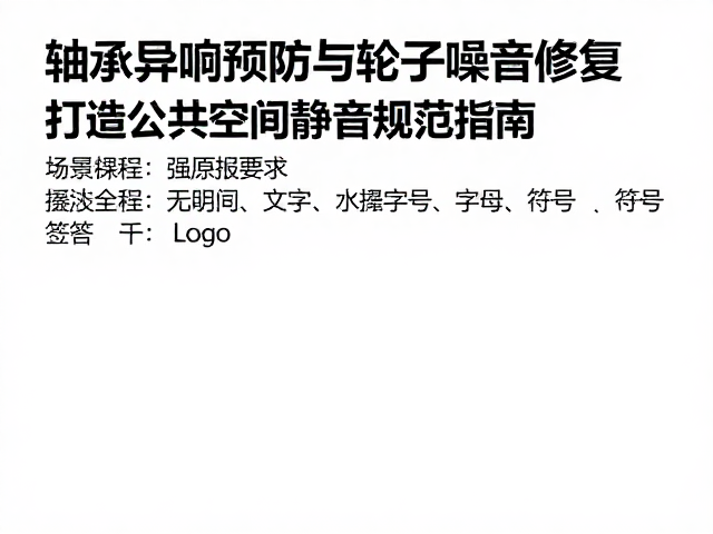 轴承异响预防与轮子噪音修复,打造公共空间静音规范指南