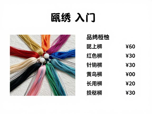 精细多色丝线与核心针法解析