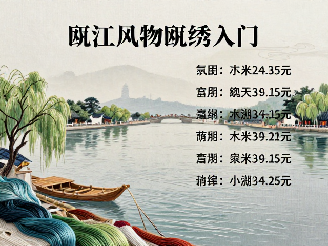 瓯江风物瓯绣入门，精细多色丝线针法与小幅绣品价格解析