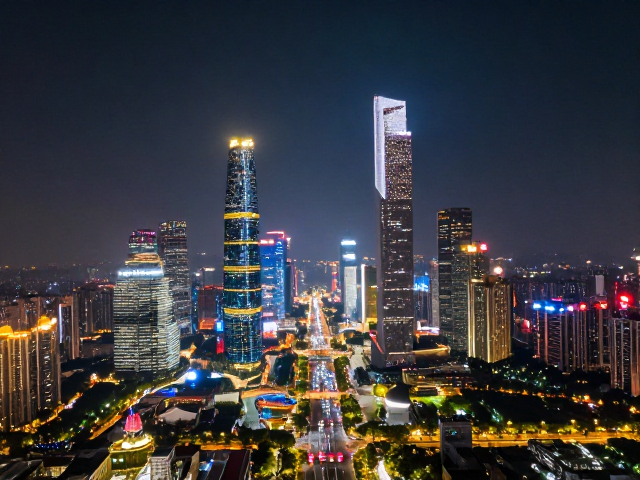 广州珠江新城航拍夜景，绝美城市天际线打卡指南