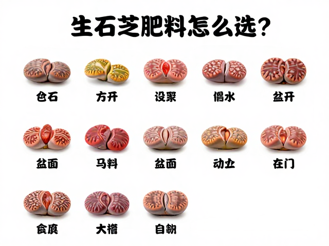 生石花肥料怎么选？全品类分类指南与盆面撒施技巧