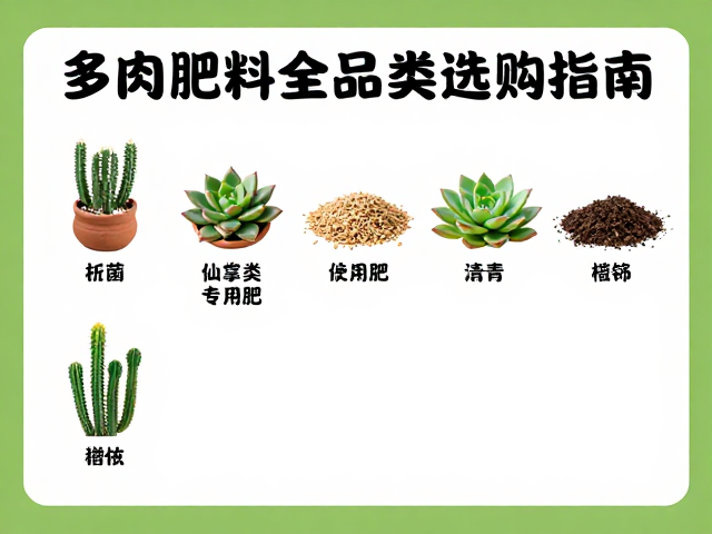 多肉肥料全品类选购指南，仙人掌类专用肥标注清晰推荐