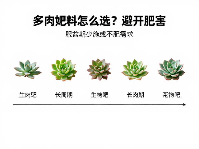 多肉肥料怎么选？避开肥害，服盆期少施或不施肥指南
