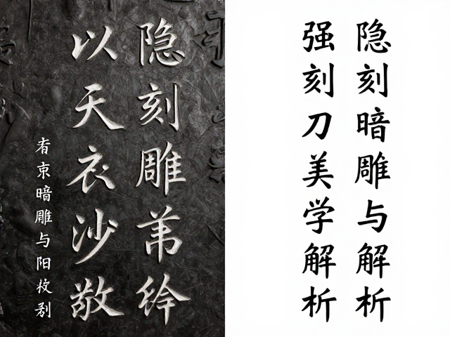 隐刻暗雕与阳刻区别,诗词书法中的刀法美学解析