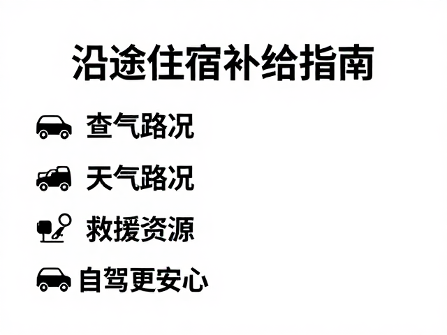 沿途住宿补给指南，查天气路况，找救援资源，自驾更安心