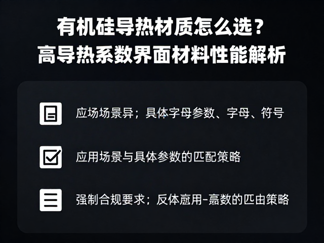 有机硅导热材质怎么选?高导热系数界面材料性能解析