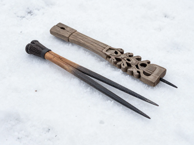 古早雪上生活里的冰刀舌与木雕石刻,指尖上的冰雪记忆