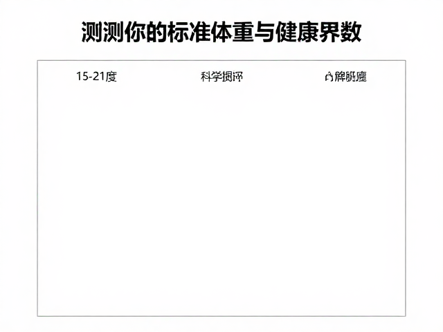 15-21度好奇心强？测测你的标准体重与健康指数
