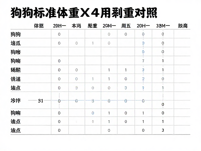 狗狗标准体重对照,防滑地面训练法,新手易上手指南