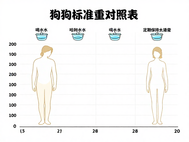 狗狗标准体重对照表,新鲜饮水与定期驱虫指南