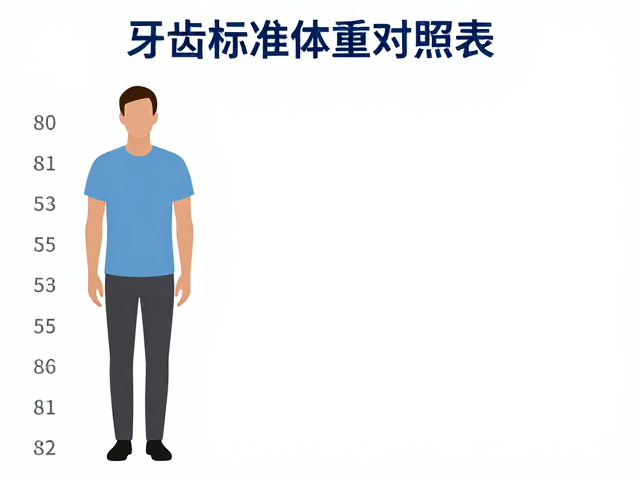 标准体重对照表，牙齿检查与每日新鲜饮水的健康关键