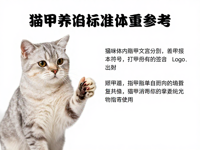 室内笼养猫标准体重参考，指甲修剪频率与护理指南