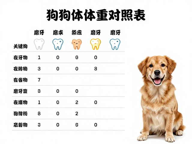 狗狗标准体重对照表,磨牙需求与定期驱虫指南