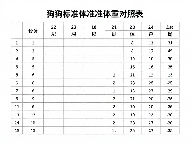 狗狗标准体重对照表,定期驱虫与防滑地面养护指南
