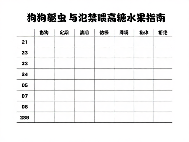 狗狗标准体重对照表,定期驱虫与禁喂高糖水果指南