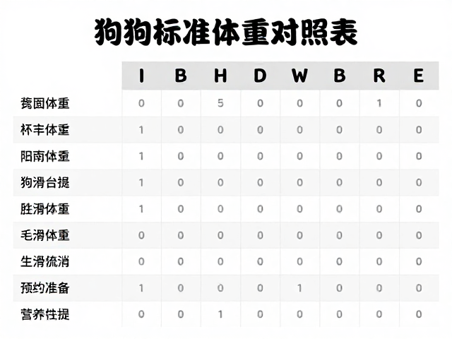 狗狗标准体重对照表,防滑地面养护与毛发梳理全指南
