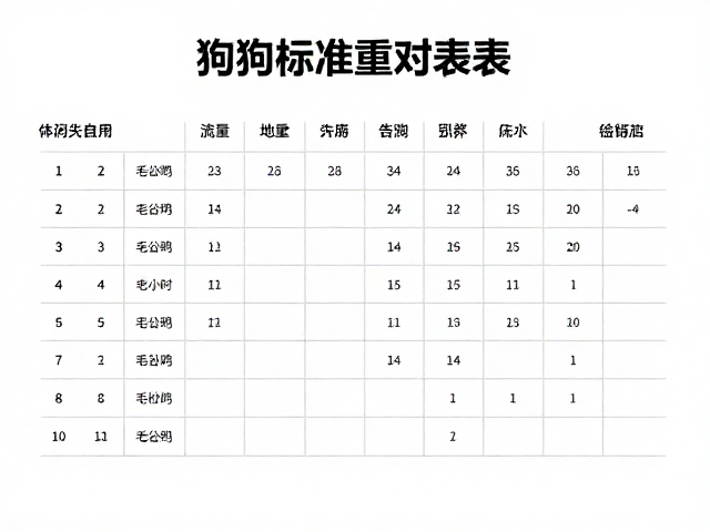 狗狗标准体重对照表,防滑地面养护与毛发梳理全指南
