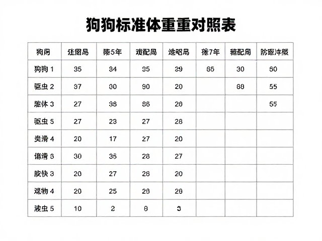 狗狗标准体重对照表，定期驱虫与防滑地面养护指南