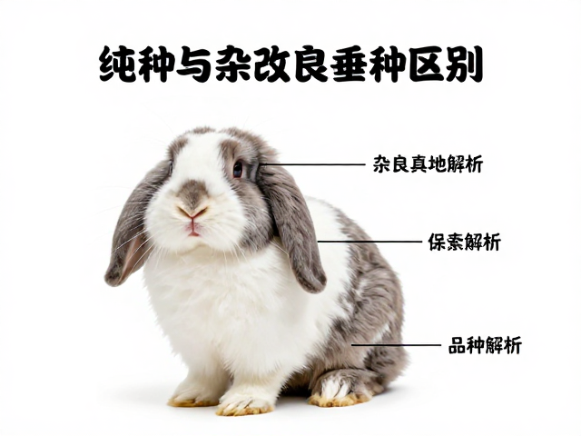 纯种与杂交改良垂耳兔区别,选购指南与品种解析