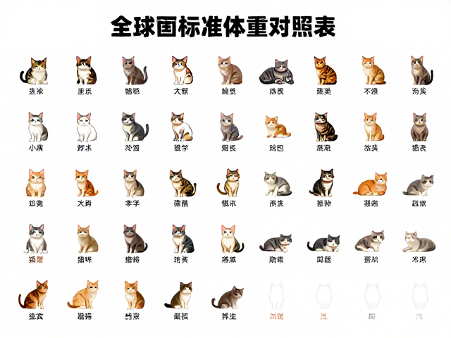 猫咪标准体重对照表，全球广泛分布品种的定期驱虫指南