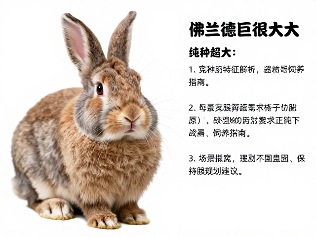 佛兰德巨兔有多大?纯种超大型兔宽额宽脸特征解析与饲养指南