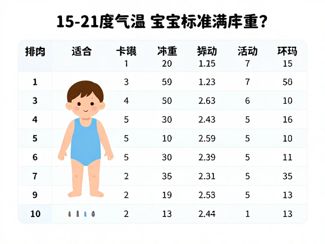 15-21度气温适宜,宝宝活泼好动,如何计算标准体重?