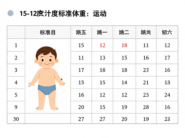 15-21度气温适宜,宝宝活泼好动,如何计算标准体重?