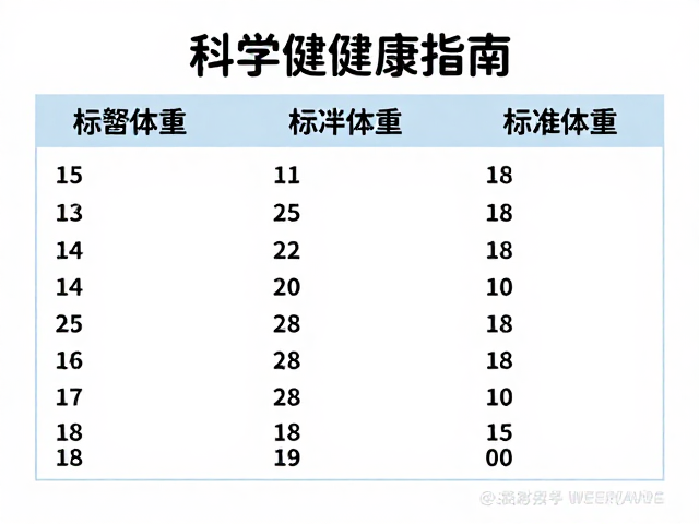 15-21度需陪伴互动，如何计算标准体重？科学健康指南