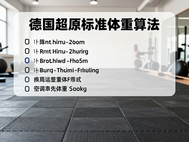 德国起源标准体重算法，防滑地面健身室安全指南