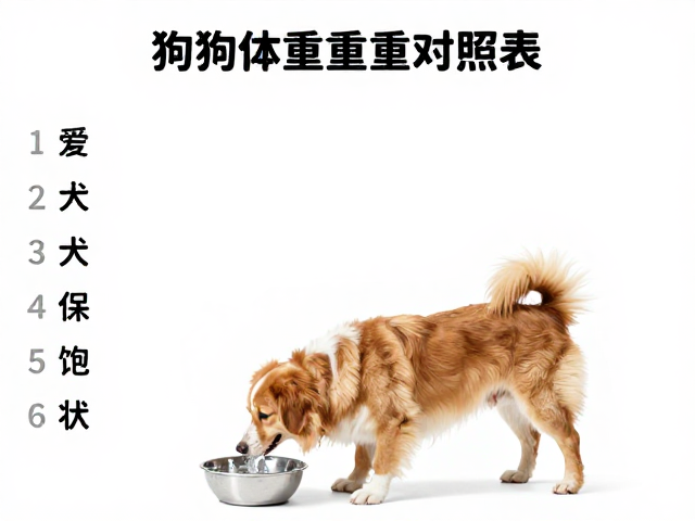 狗狗标准体重对照表，结合新鲜饮水与活泼好动，判断爱犬是否健康达标