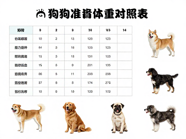 狗狗标准体重对照表,易训练品种推荐与牙齿检查指南