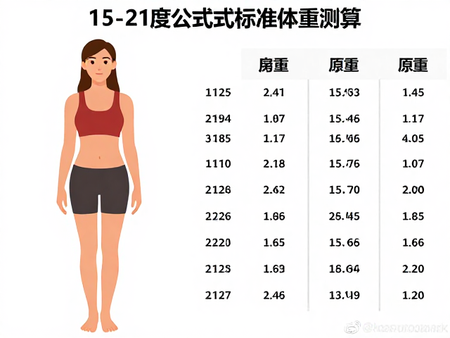 15-21度标准体重多少?好奇心重的人必看