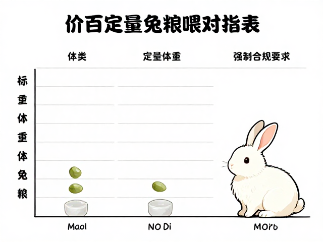 兔子标准体重对照表,活泼好动怎么喂?定量兔粮喂养指南