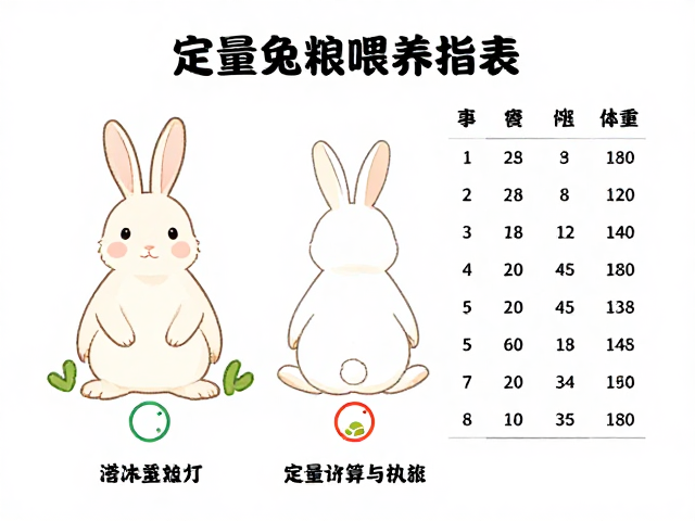 兔子标准体重对照表,活泼好动怎么喂?定量兔粮喂养指南
