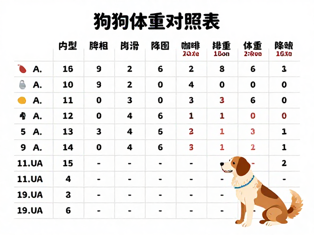狗狗标准体重对照表,防滑地面与陪伴互动的健康指南