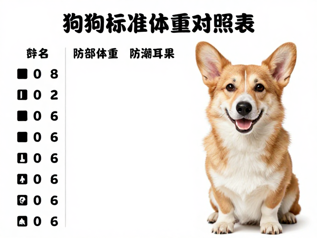狗狗标准体重对照表，耳部清洁与防潮护理指南