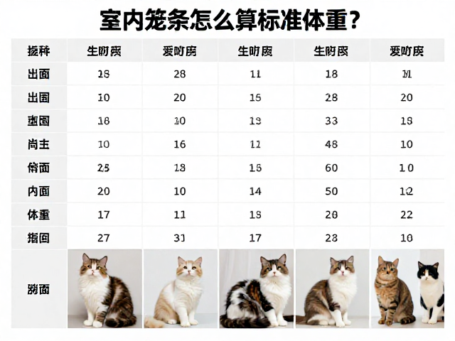 室内笼养猫怎么算标准体重?温顺亲人型猫咪体重对照表