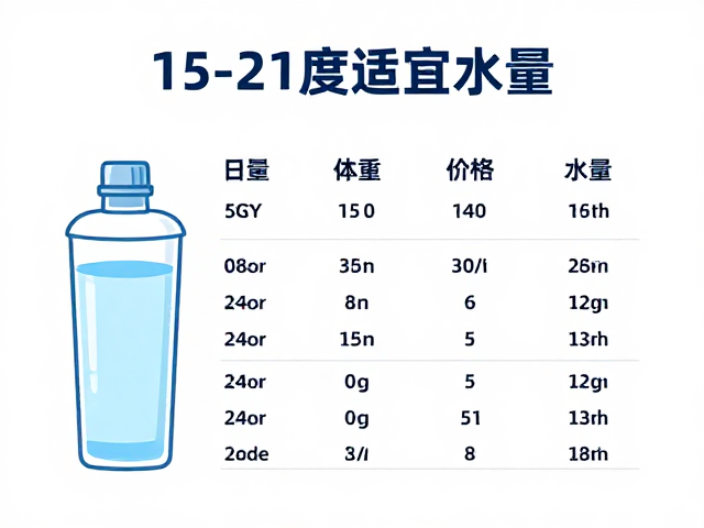 15-21度适宜饮水，结合标准体重算每日水量，健康养身指南
