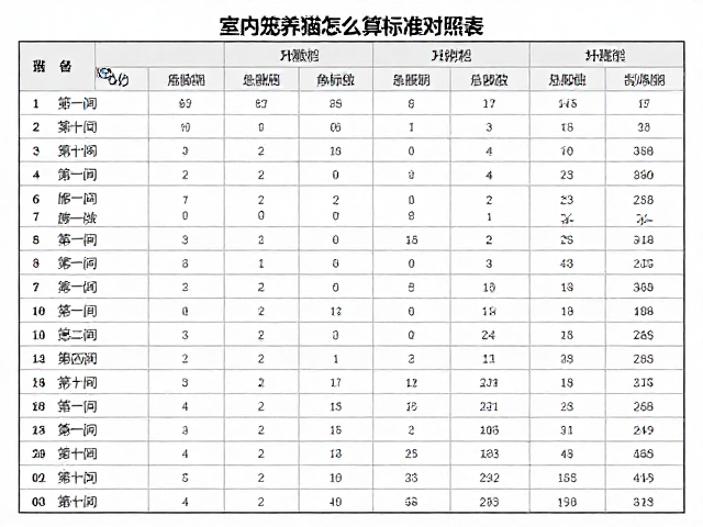 室内笼养猫怎么算标准体重?温顺亲人型猫咪体重对照表