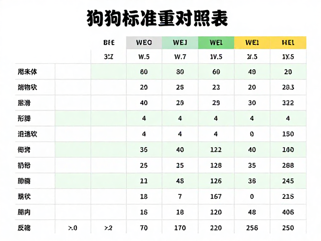 狗狗标准体重对照表,防滑地面养护与不可频繁洗澡的科学指南