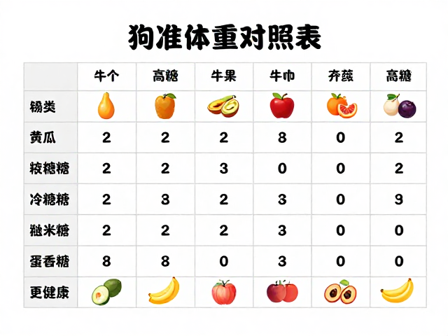 狗狗标准体重对照表,避开高糖水果,保持通风更健康