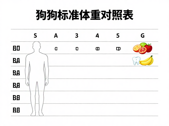 狗狗标准体重对照表,避开高糖水果,重视牙齿检查