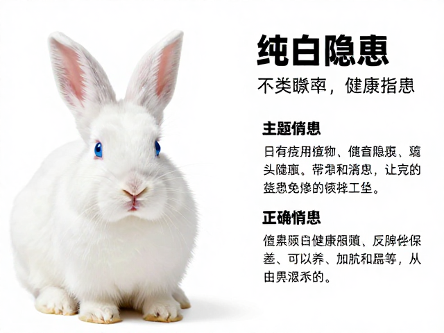 稀有蓝眼白兔纯白色品种介绍及饲养指南